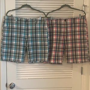 BUNDLE - TWO Aeropostale Plaid Shorts Size 36